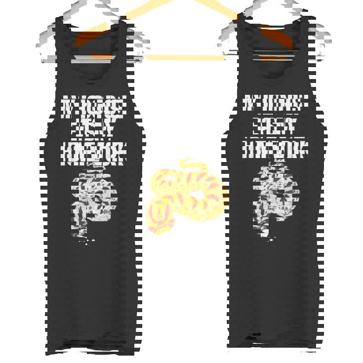 Hognose Snake My Hognose Eats My Homework Tank Top