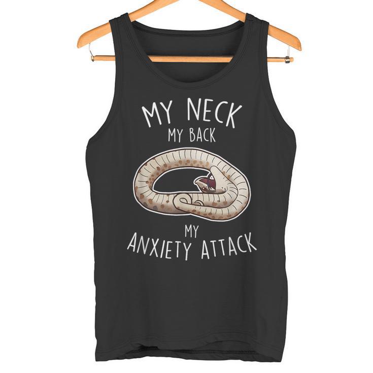 Hognose Snake My Neck My Back Cute Pet Reptile Lover Tank Top