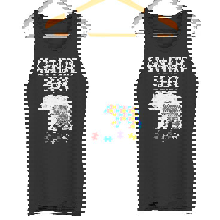 Hombre Grandad Bear Autism Awareness Autism Papa Daddy Camiseta sin mangas