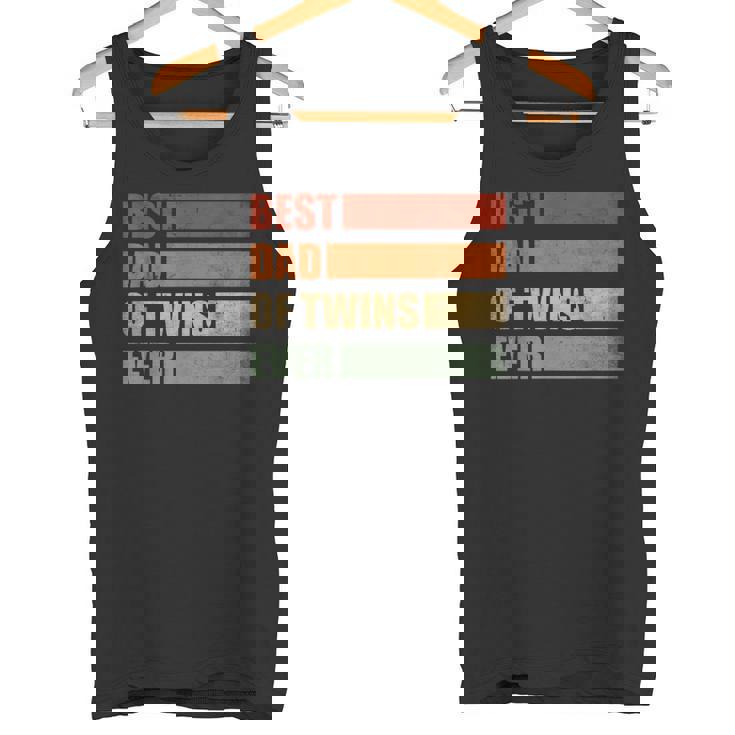 Hombre Padre De Gemelos Retro Papá Gemelo Papá De Mellizos Camiseta sin mangas