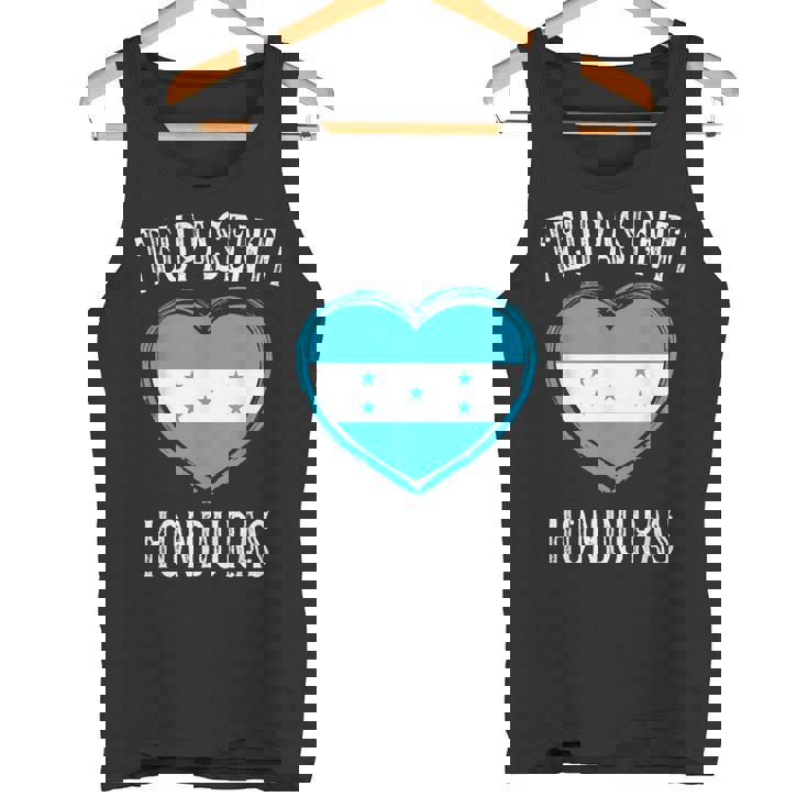 Honduras Flag Heart Teupasenti City Camiseta sin mangas