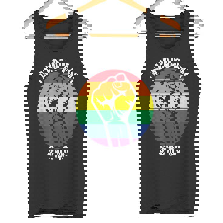 I'm Proud Of My Gay Dad Gay Papa Queer Daddy Pride Tank Top