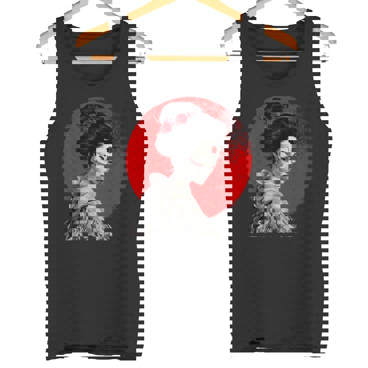 Impresionante Geisha Samurai Pintura Japonesa Tradicional A Camiseta sin mangas