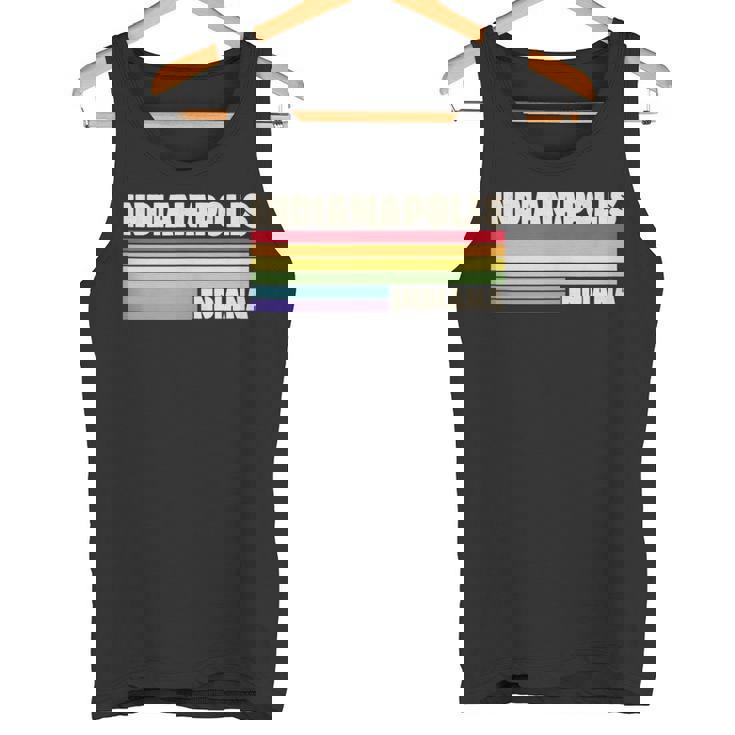 Indianapolis Indiana Pride Rainbow Flag Gay Pride Queer Tank Top Tank Top