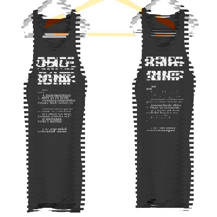 Ingeniero Químico Divertida Definición De Diccionario Camiseta sin mangas