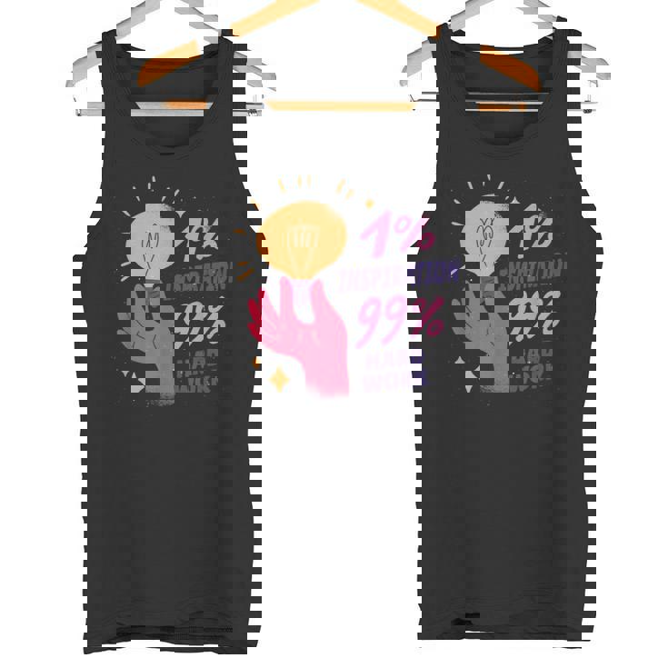 Inspiration And Hard Work Lightbulb Bright Percentage Tank Top