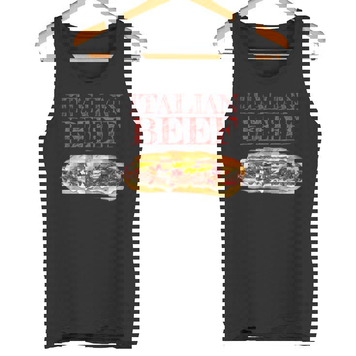 Italian Beef Sandwich Chicago Food Love Tank Top