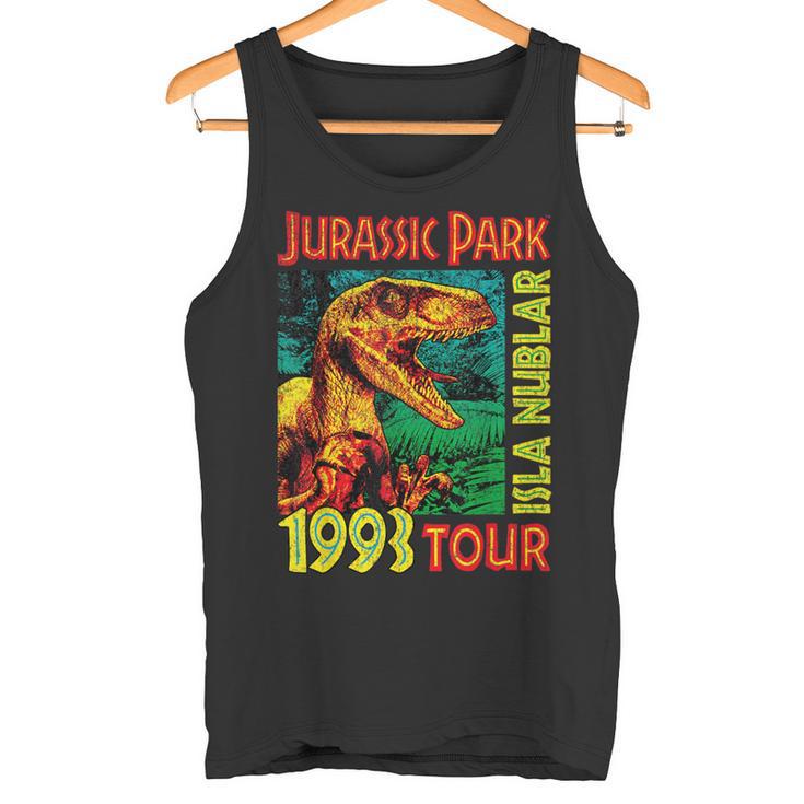 Jusrassic Park Isla Nublar 1993 Tour Poster Tank Top