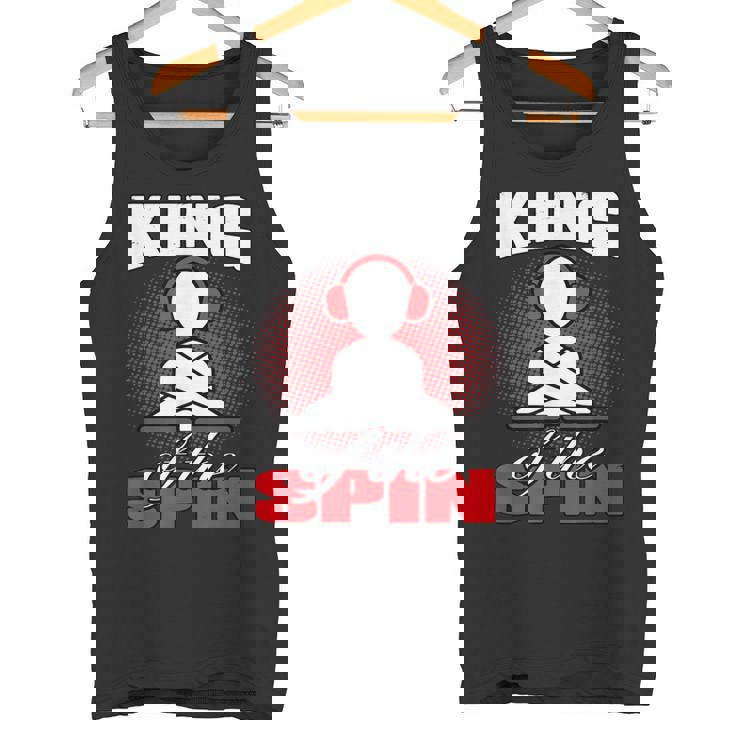King Of The Spin Edm Dj Music Lover Camiseta sin mangas