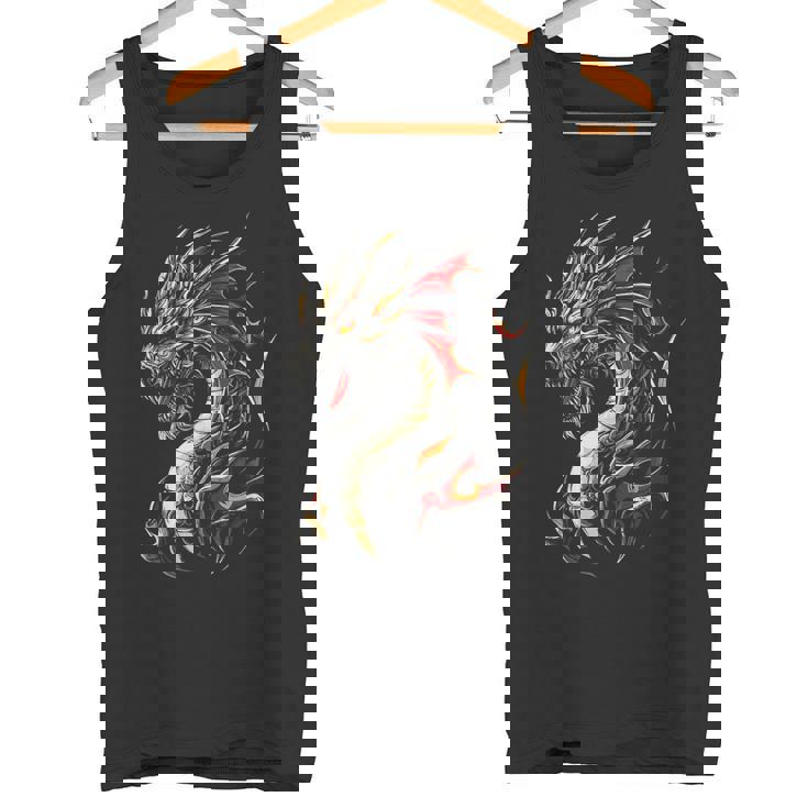 Knucker Dragon Motif Obra De Arte Mítica Knucker Dragon Camiseta sin mangas