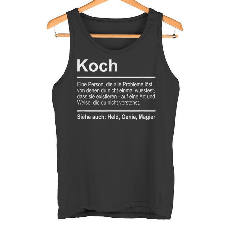 Koch Definition Saying Professional Kitchen Chef Tank Top