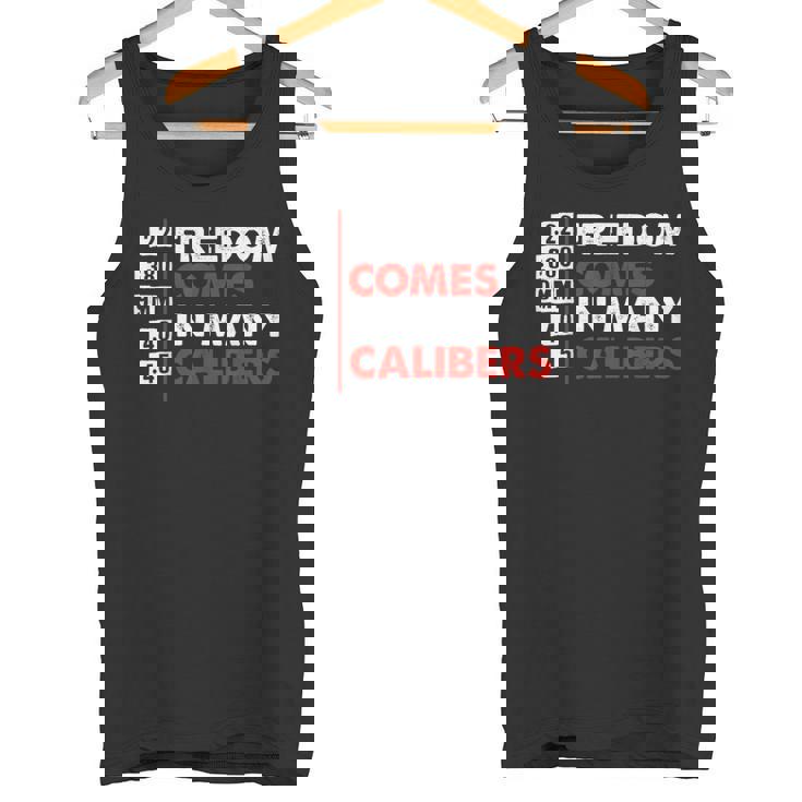 La Libertadiene En Muchos Calibres Propietario De Armas Amante De Las Armas Camiseta sin mangas