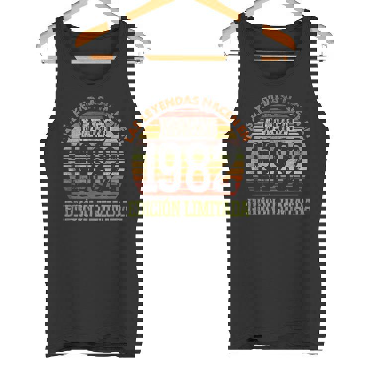 Las Leyendas Nacen En Marzo 1982 42 Cumpleaños Hombre Camiseta sin mangas