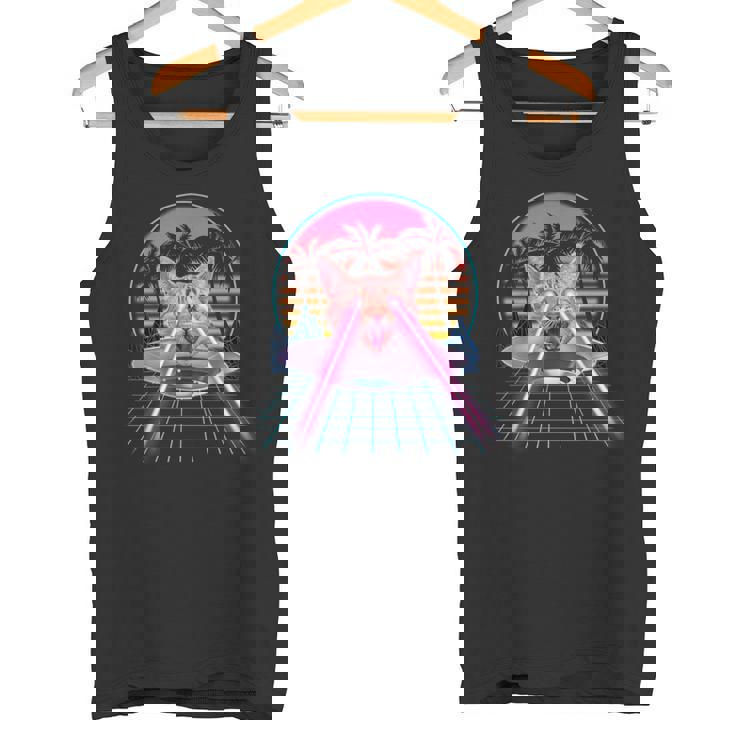 Laser Cat Eyes Kitten Ufo Retro 80S Cats Lovers Camiseta sin mangas