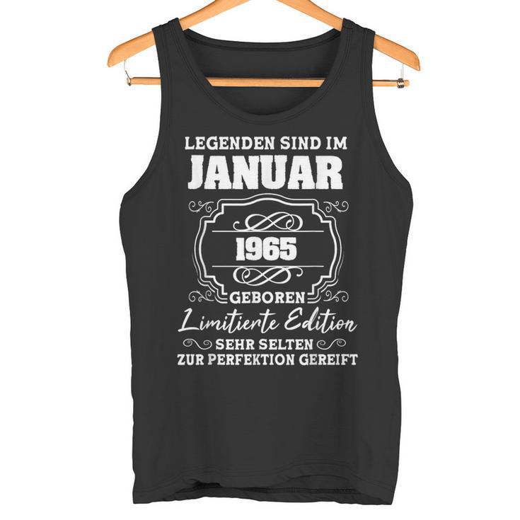 Legends Was Born In January 1965 60Th Birthday Man Tank Top