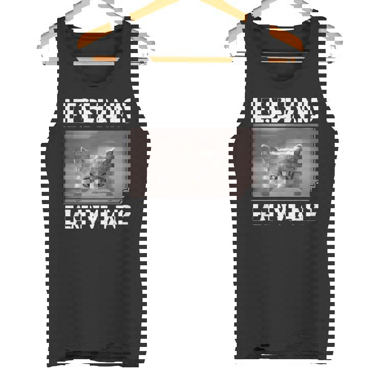 Lesbians Eat What Scared Kitten LGBT Tank Top
