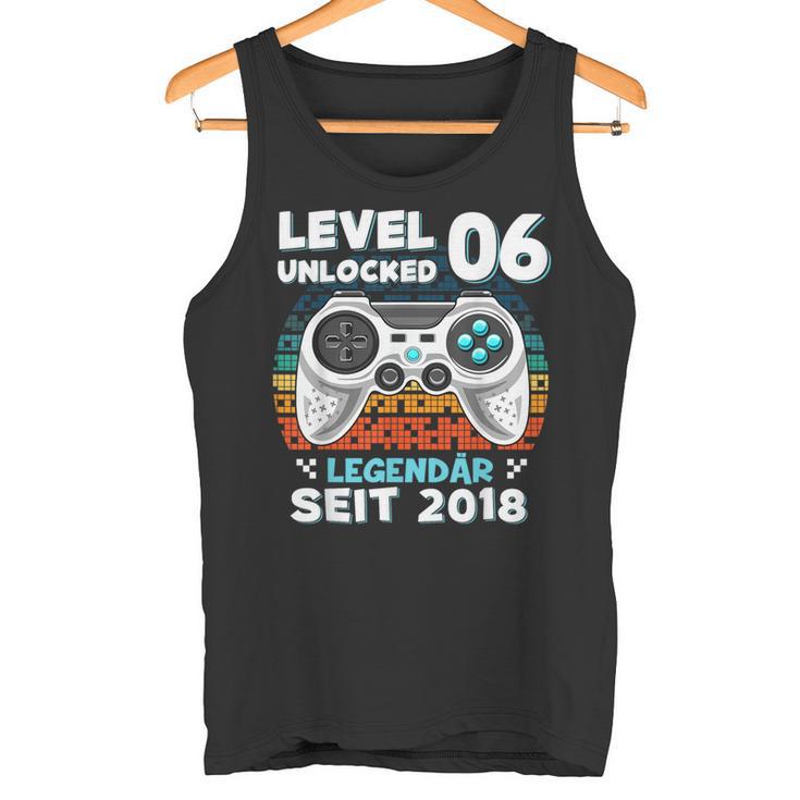 Level 6 Years Birthday Young Gamer 2018 Birthday Tank Top