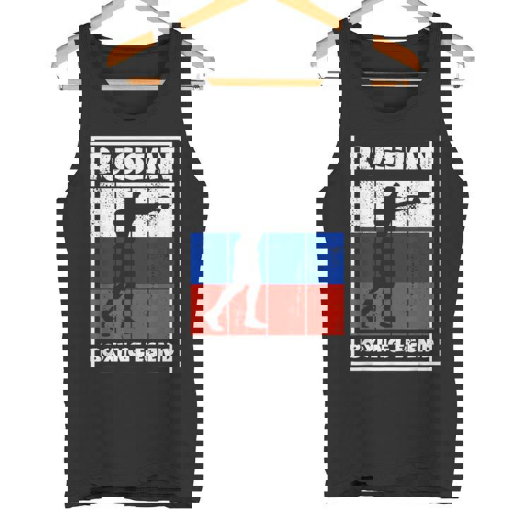 Leyenda De Boxeo Ruso Con Bandera Para Boxeador De Rusia Camiseta sin mangas