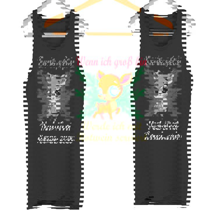 Liebe Zur Weihnachtszeit Reh Kitz Rehkitz Rotwein Tannen Tank Top