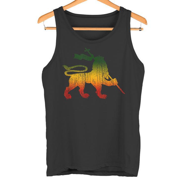 Lion Of Judah Reggae Music Rastafari Rasta Tank Top