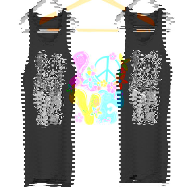 Love Peace Freedom 60S 70S Tie Dyeintage Hippie Costume Débardeur e