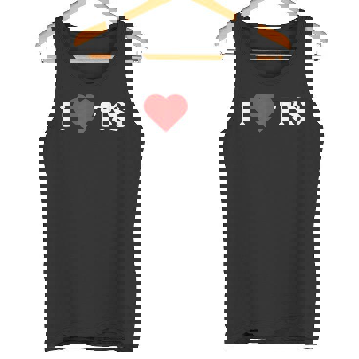 I Love Ts I Heart Ts Y2k Aesthetic Red Heart Camiseta sin mangas