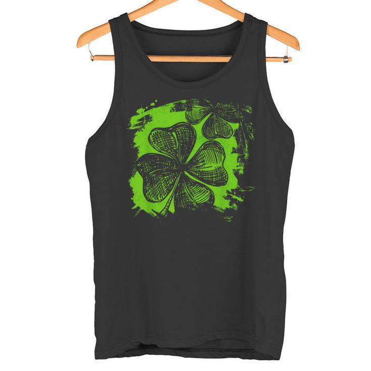 Lucky Charm Four Leaf Clover Irish Clover S Tank Top