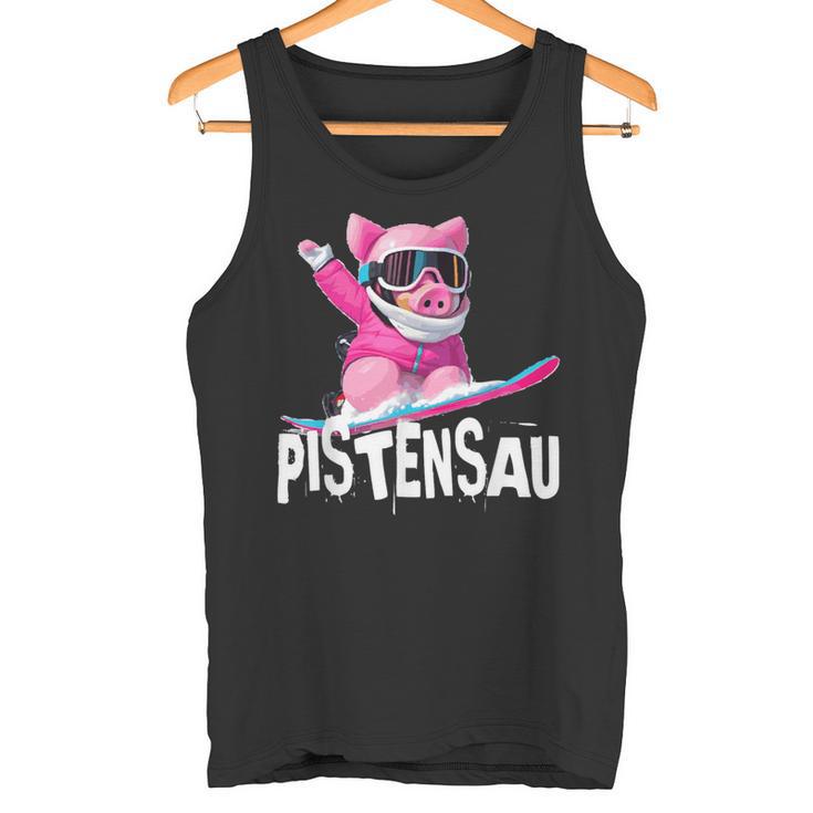 Lustiges Kostüm Apres Skifahren Snowboarden Wild Pisten-Sau Tank Top