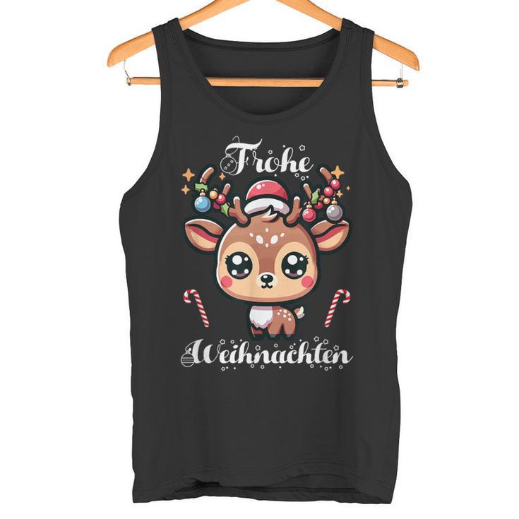 Merry Christmas Cute Reindeer Winter Christmas Tank Top