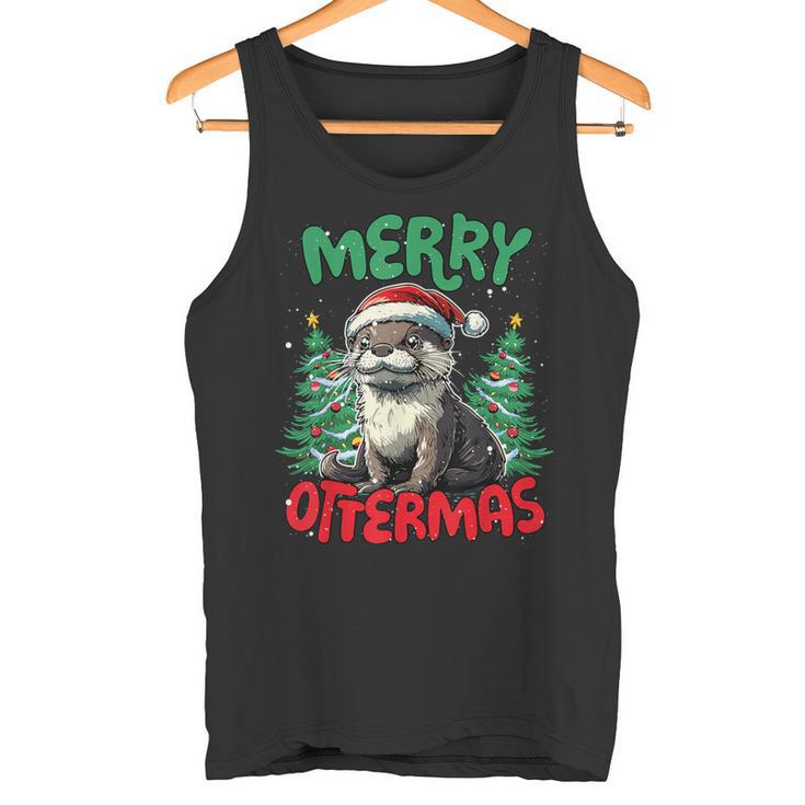 Merry Ottermas Otter Christmas Tank Top