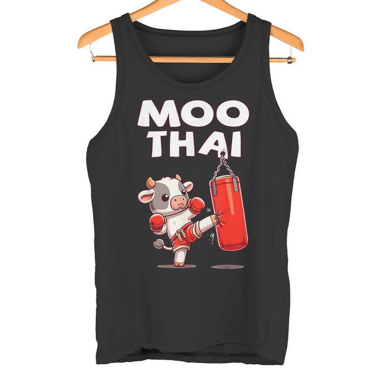 Moo Thai Muay Thai Cow Thai Boxing For Children Muay Thai Tank Top