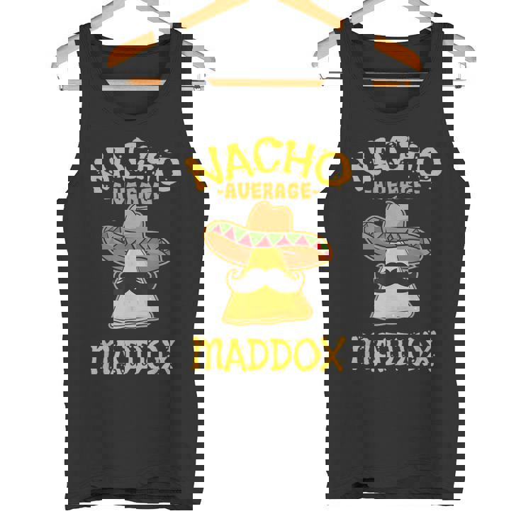 Nacho Average Maddox Personalized Name Taco Tank Top