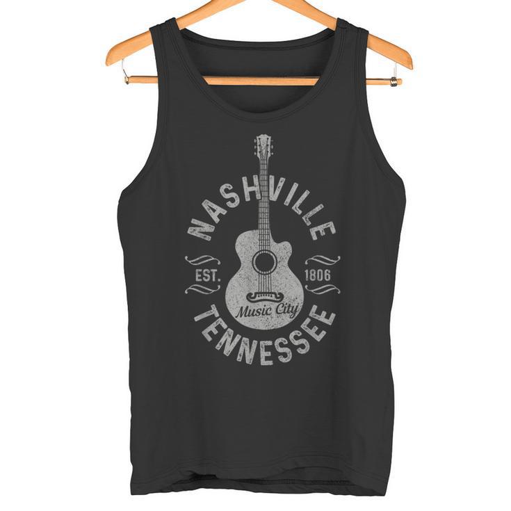 Nashville Tennessee Usa Country Music City Souvenir Tank Top