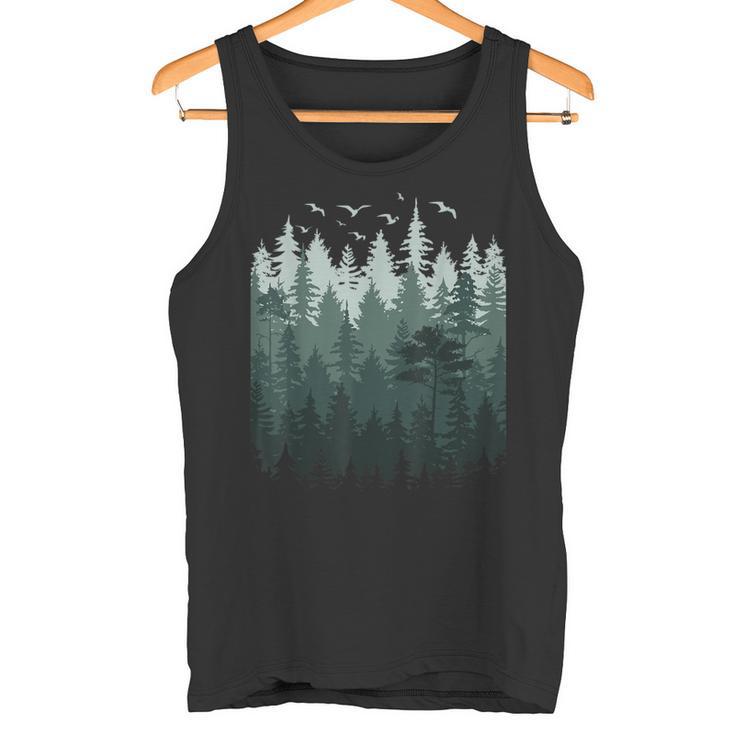 Nature Outdoor Treesintage Forest Tank Top