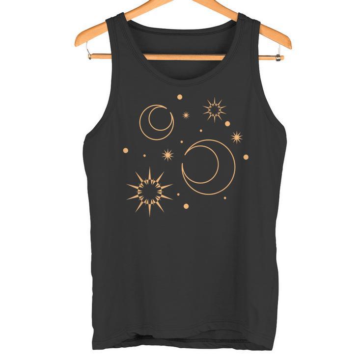 Night Star Moon Sun Sky Stars Esoteric Astrology Tank Top