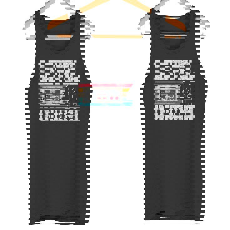 Nivel 44 Desbloqueado 44 Años Regaloideo Gamer 44 Cumpleaños Camiseta sin mangas