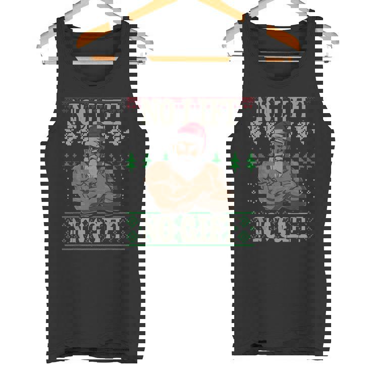 No Lift No Santa Claus Ugly Christmas Gym Workout X-Mas Tank Top