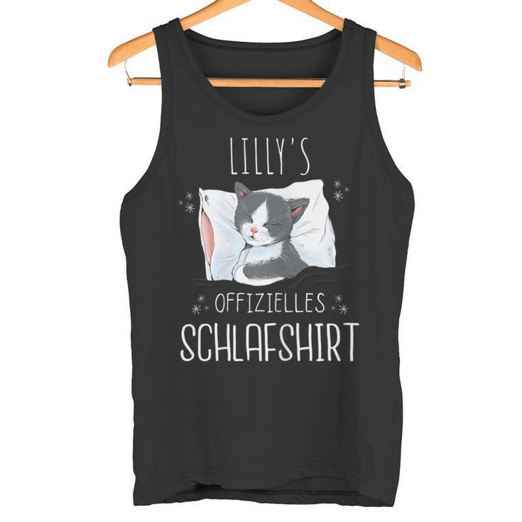 Official Cat Sleep Personalised Name Lilly Tank Top