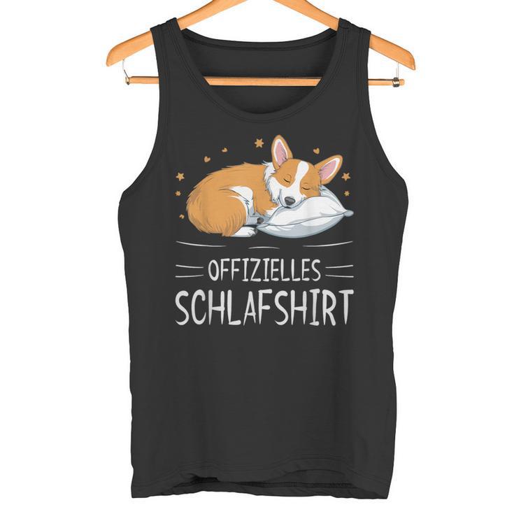 Official Sleep Corgi Dog Sleeping Chilling Dog Tank Top