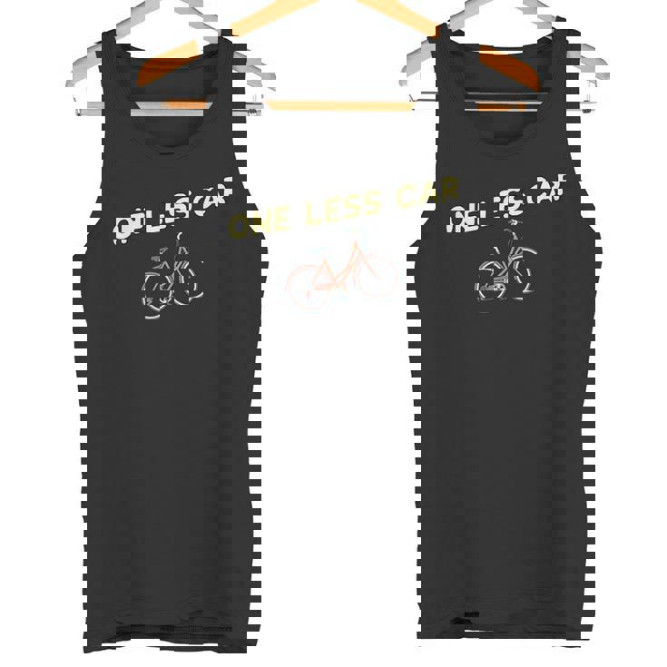 One Less Car Bike Cyclist & Vegan Environmentalist Tank Top