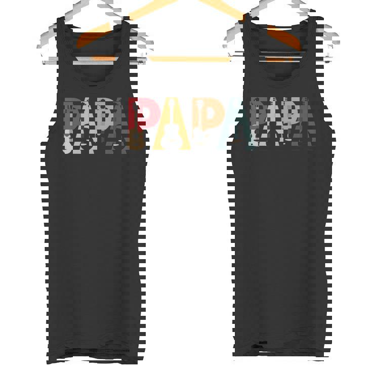 Papa Guitar Idea De Regalo Del Día Del Padre Para Papá Guitarra Camiseta sin mangas
