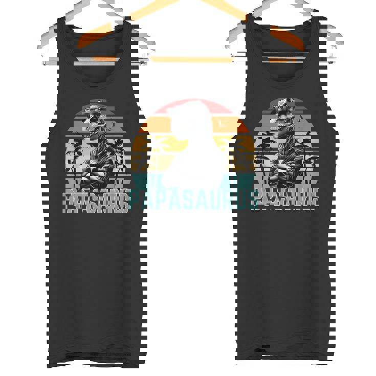 Papasaurus Rex T Rex Dinosaurio Papa Saurus Diseño De Camiseta sin mangas