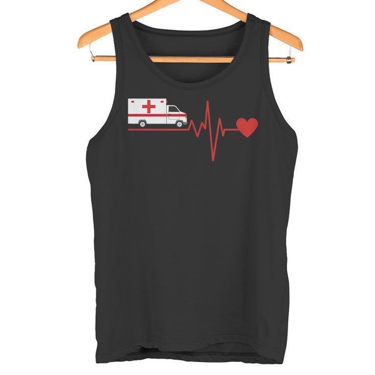 Paramedic With Emergency Service Driver Ekg Tank Top