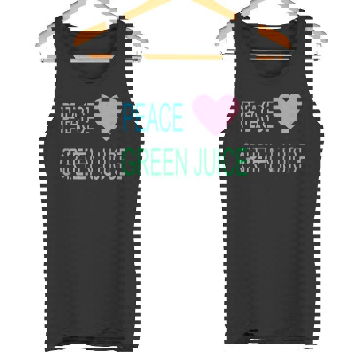 Peace Green Juice For Juicing Addicts Tank Top