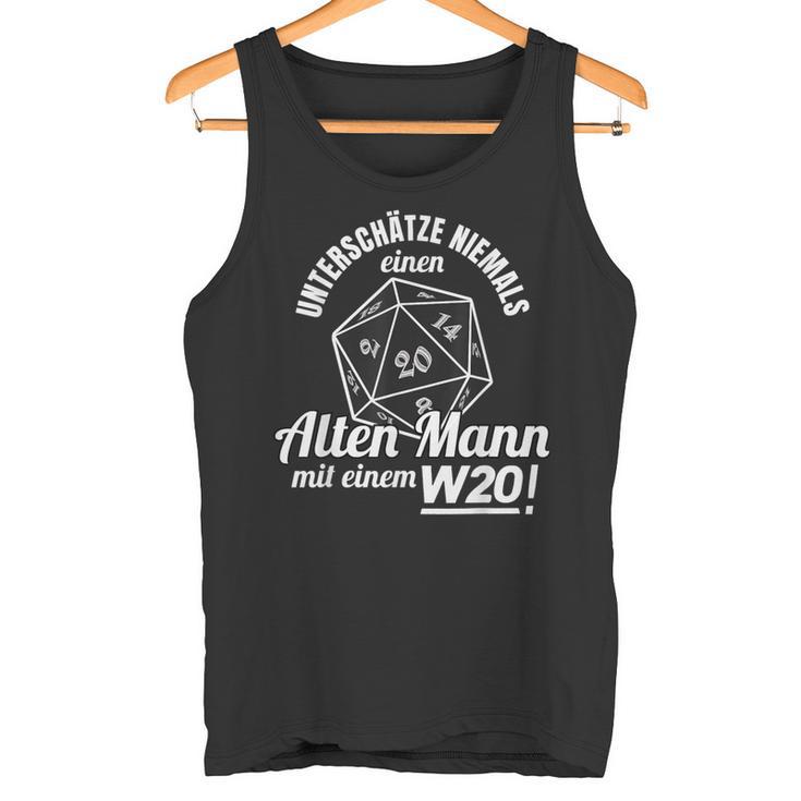 Pen Paper Fantasy Role Play D20 Slogan Tank Top