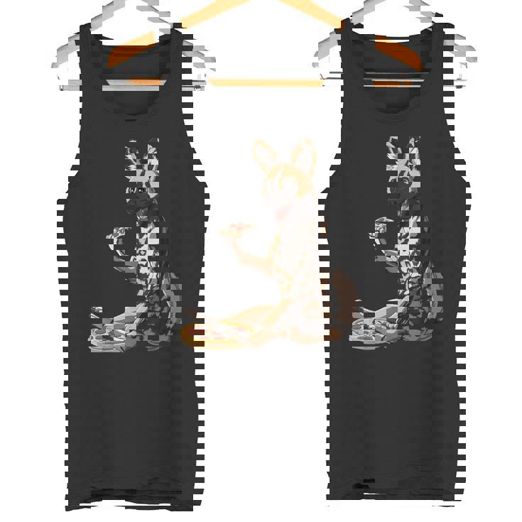 Pizza Lover African Wild Dog Tank Top
