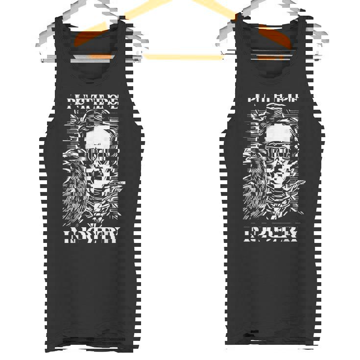 Poesía Poesía Edgar Allan Poe Con Raven Gothic Horror Escritor Camiseta sin mangas