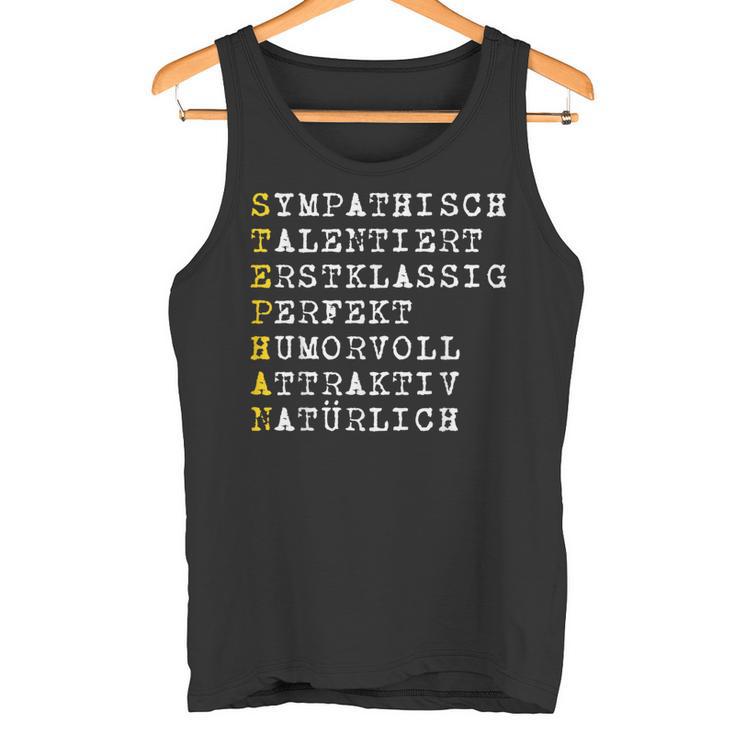 Positive Features Character Name Stephan Tank Top