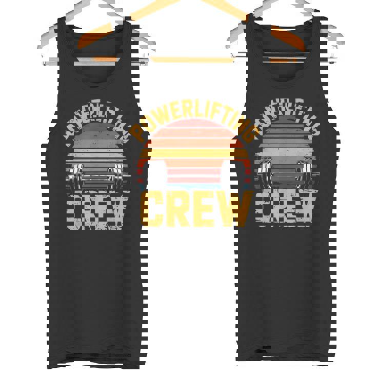 Powerlifting Crew Retro Body Builder Entrenamiento Powerlifting Camiseta sin mangas