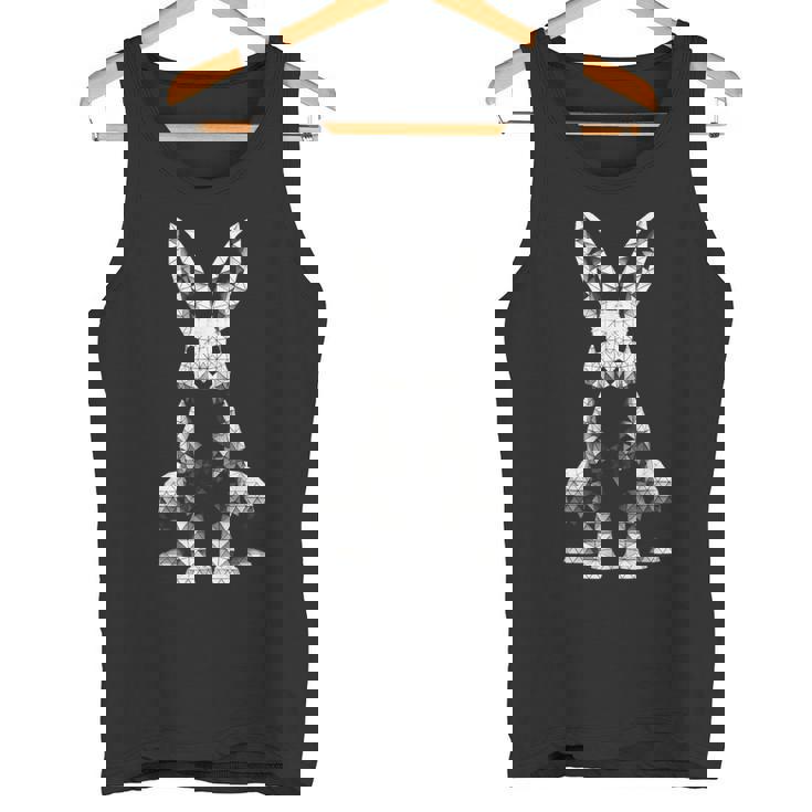 Rabbit Art Polygon Animal Abstract Motif Graphic Hare Tank Top